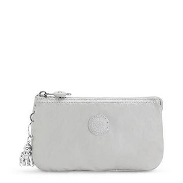 Bolsas Kipling Creativity Large Classic Metallic Pouch Beige | MX 2072YX